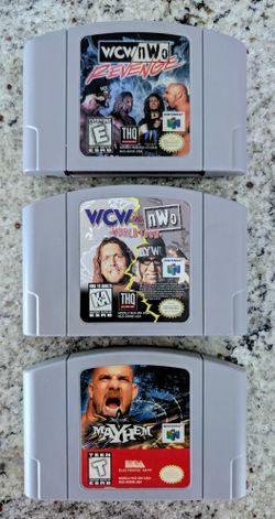 (3) WCW N64 Games - Authentic & Tested