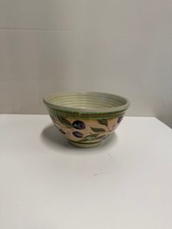TABLE TOPS UNLIMITED Stoneware Bowl with Olive Motif