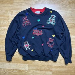 Teddy bear Sweatshirt Womens Petite Medium