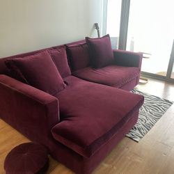 Anthropologie Velvet Couch