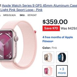 Apple Watch Series 9 GPS 45mm Pink