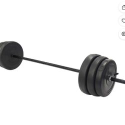 BalanceFrom Vinyl Standard Weight Set in Black, 100 lbs.