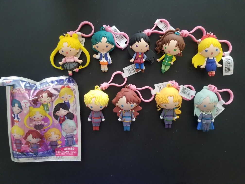 Monogram Sailor Moon Series 5 Figural Bag Clip Complete Set of 9 New