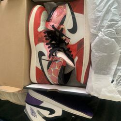 Spider-Man Jordan ones Men's Size 10 1/2