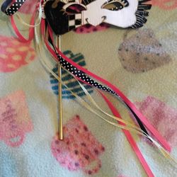 Metal Harlequin Wand Mask 