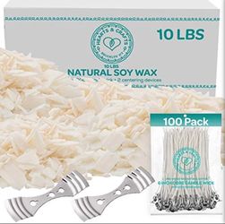Natural Soy Candle Wax and Candle Making Supplies - 10 lbs Soy Wax for Candle Making
