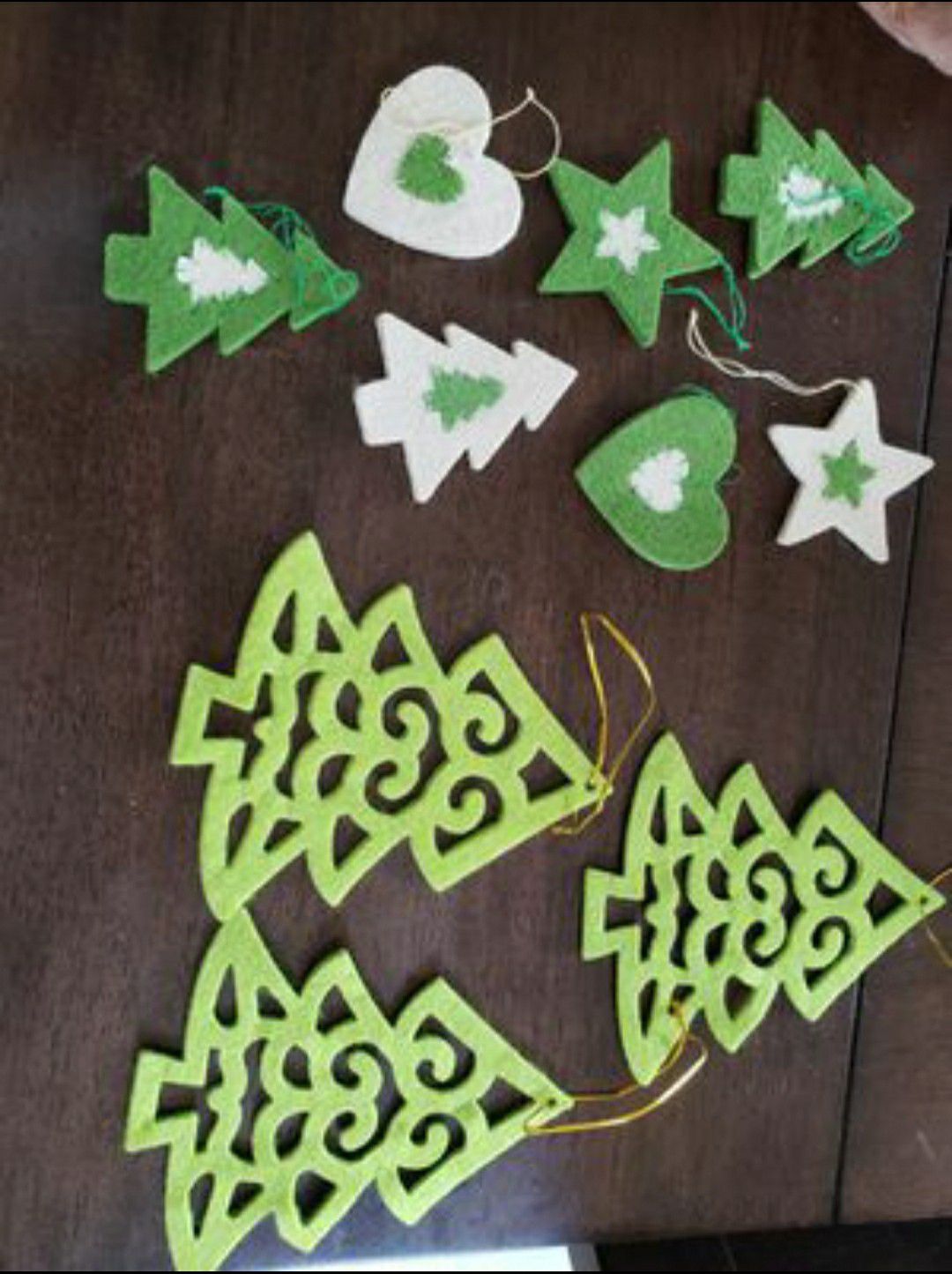Olive Green/Lime Green Christmas Ornaments/Decorations
