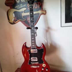 Gibson Authentic Guitar Angus Young Guitarist For Acdc Band Exclusive 