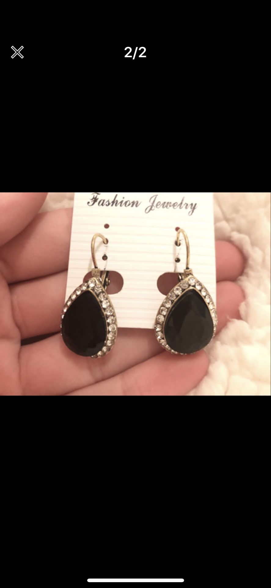 Black diamond earrings