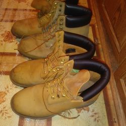 TimberLand Boots Size 10.5. Two Pairs.