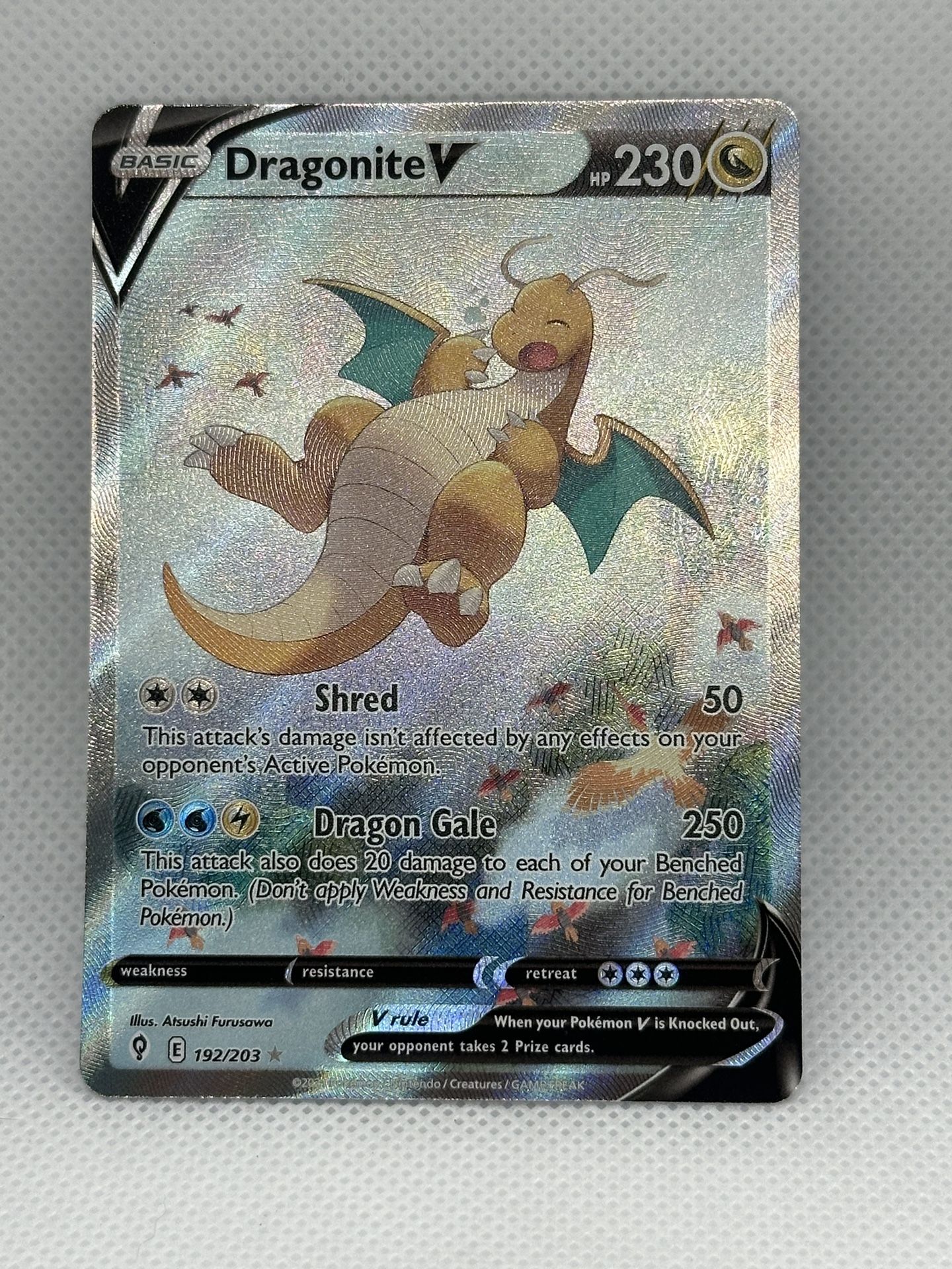 Pokémon Evolving Skies Dragonite V Alt Art Ready To Grade! Strong PSA 10 Contender!!