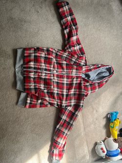Plaid zip up jacket