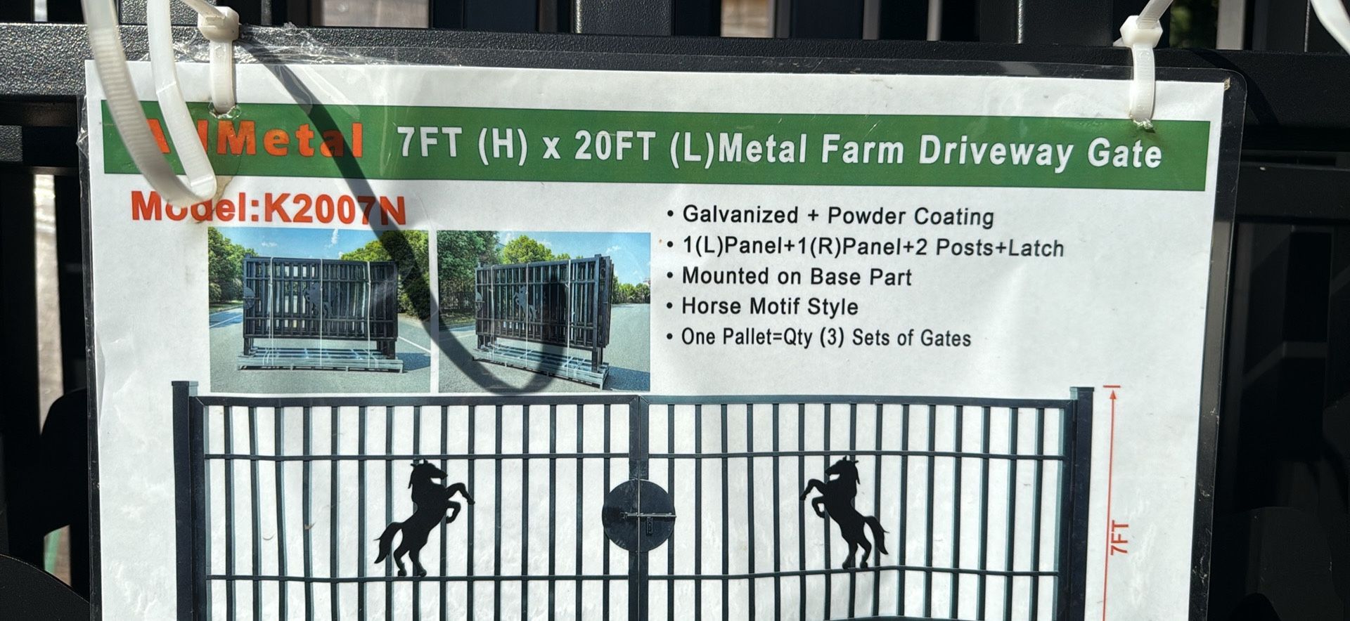 🔔 20' farm Driveway Gate delivery available 🔔