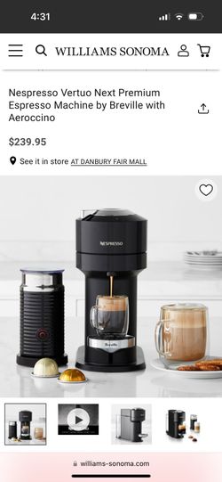 Nespresso Vertuo Next by Breville Gloss Black with Aeroccino
