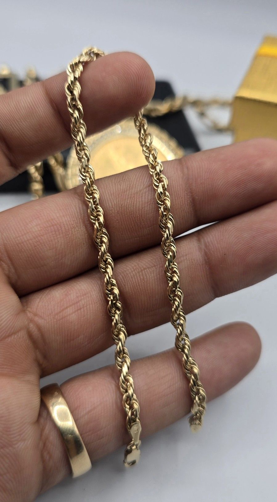 Solid 14kt Gold Rope Bracelet Esclava Pulsera Torsal De Oro Solido 14kt