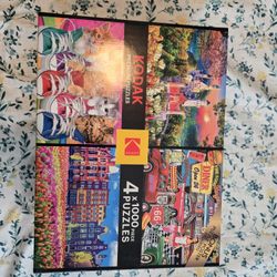 Kodak 4 1000 Piece Puzzles !