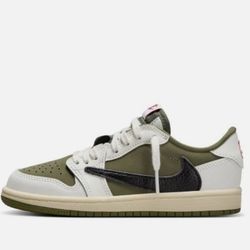 Jordan 1 Retro Low OG Travis Scott Medium Olive PS Size 2.5Y Brand New In Box