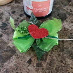 Handmade Hair Bow Grinch Inspired 