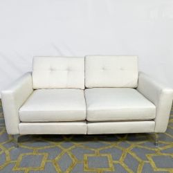 ( Delivery Available ) Burrow Nomad Cream White Loveseat