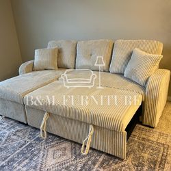 Brand New Small Reversible Sleeper Sectional 