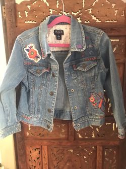 Girls denim jacket size S 5/6