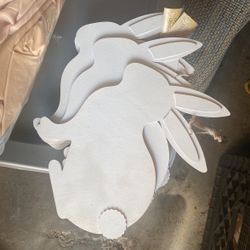 wooden bunnies