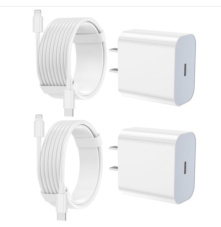 iPhone Charger Fast Charging 2 Pack Type C Wall Charger Block with 2 Pack