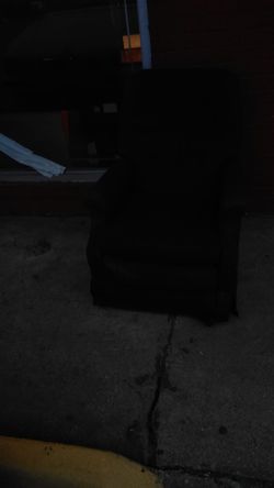 blue rocking chair
