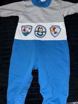 Vintage Peanuts Football Baby Romper RARE