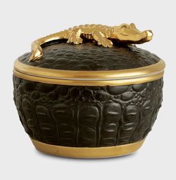 RARE NWT 100% Authentic L'Objet Gold Crocodile Candle Luxury Designer Premium