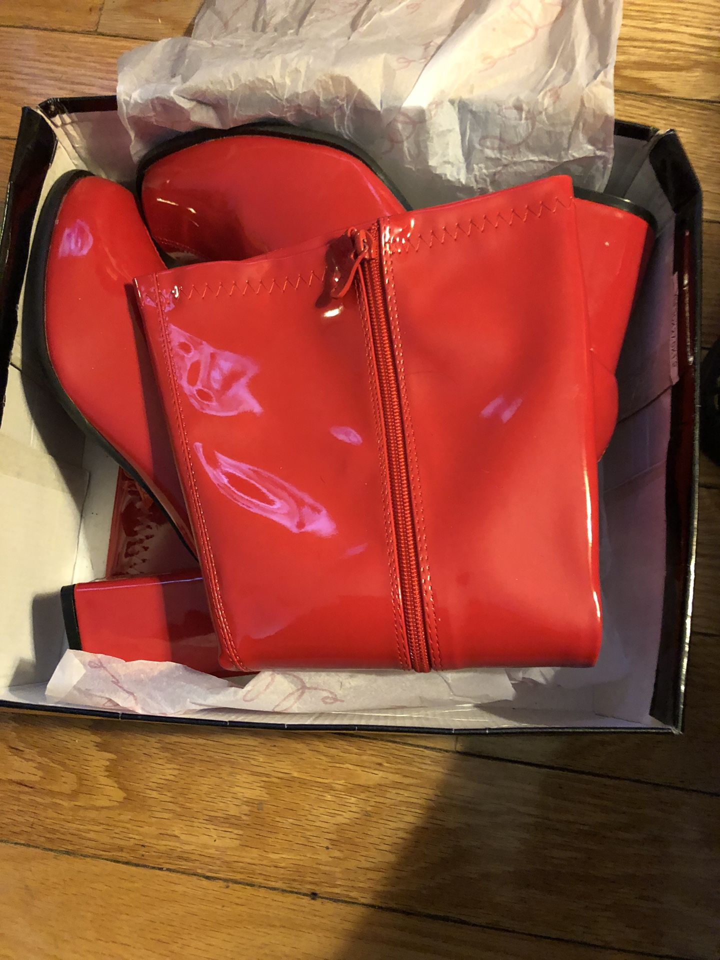 4sale/trade ellie red gogo boots sizes 12