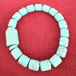 Never Wear Turquoise Stone Stretch Bracelet