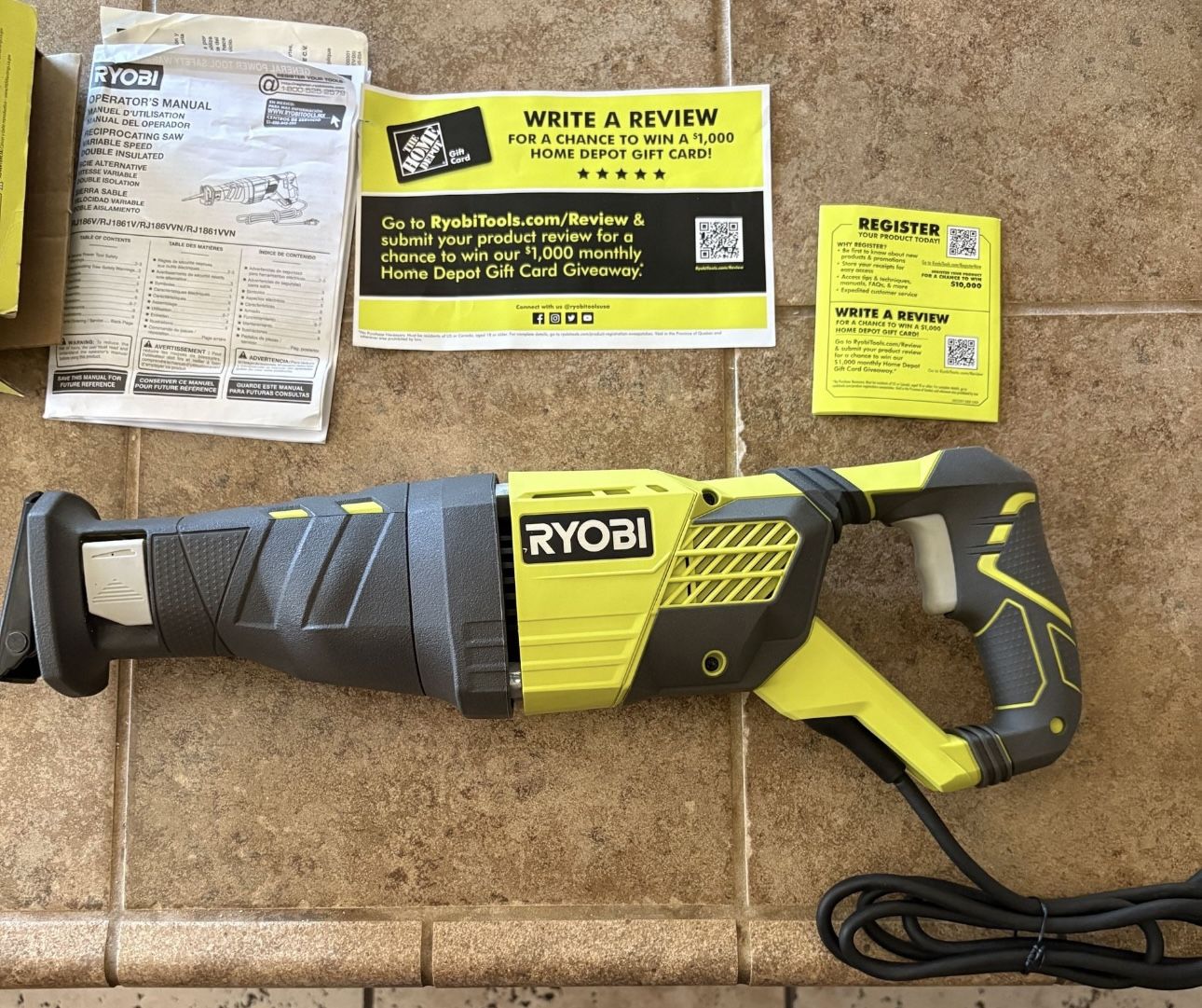 NEW RYOBI Reciprocating Saw