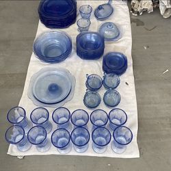 Blue Madrid Depression Glassware