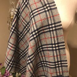 Authentic Burberrys Wool Blanket Scarf