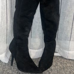 Thigh High Rhinestone Boots 