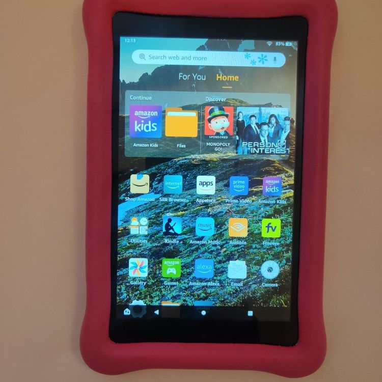 Amazon Fire HD 8 tablet, 8” HD Display, 3GB memory, 32GB, designed for portable entertainment