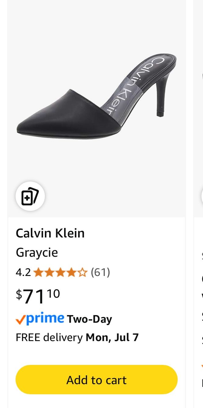 Womens Black Calvin klein  Heels