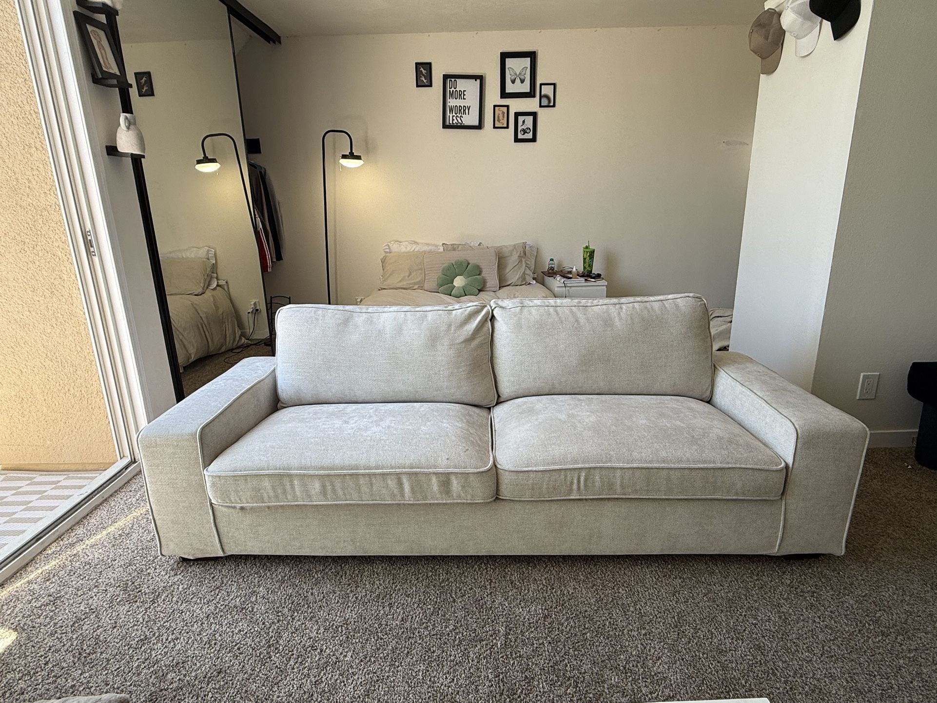 88” Beige Couch 