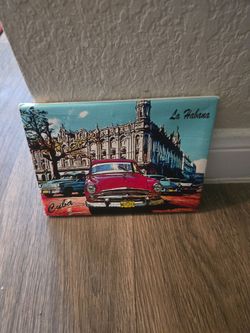 Vintage Miniature Cuba Canves Art