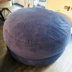 Cordaroys Bean Bag KING Convertible bean bag/chair in chenille In Blue . 