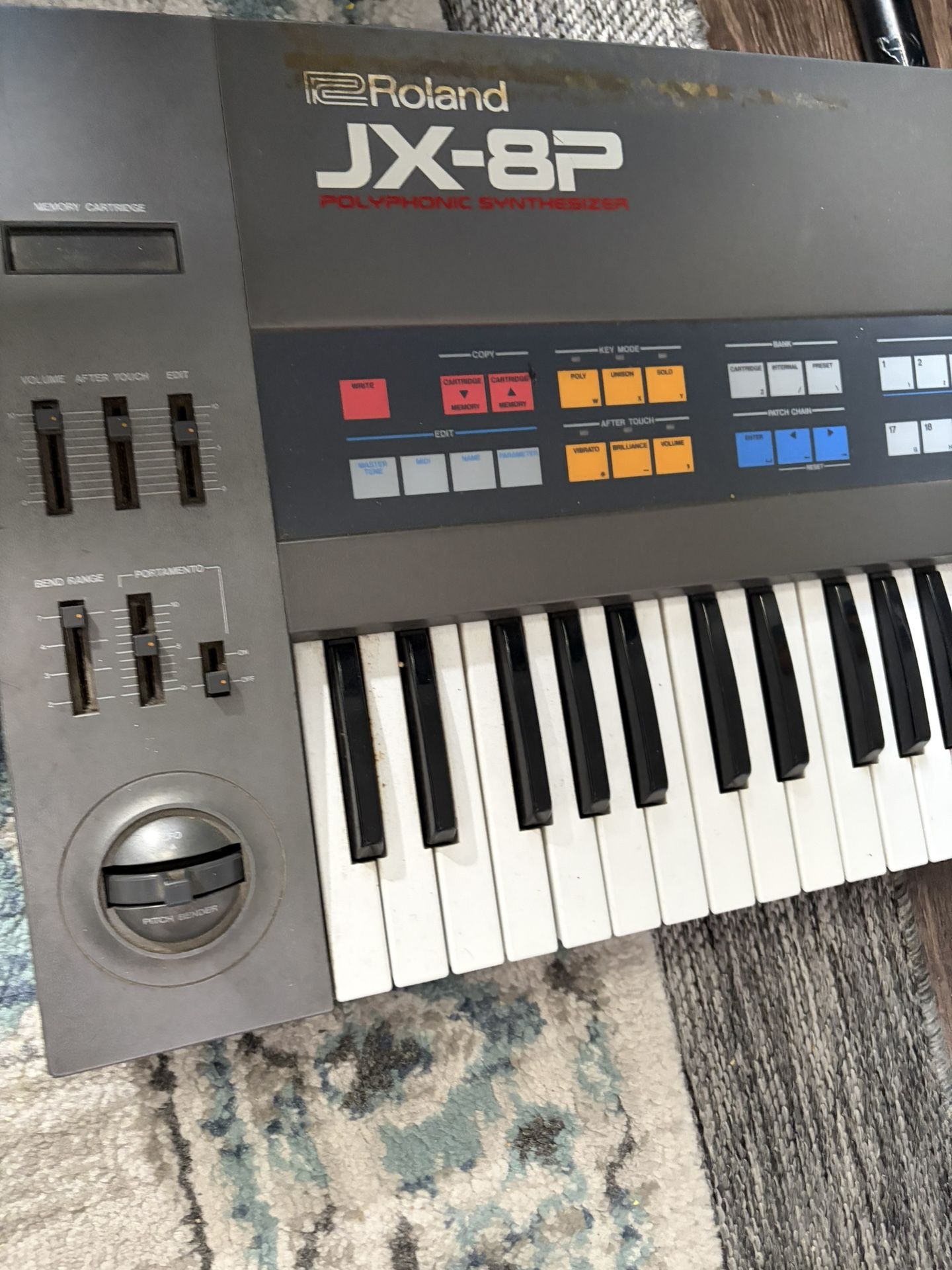 Roland JX-8P Vintage 61-Key Polyphonic Analog Synthesizer Keyboard
