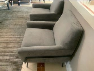 2 suede love seats