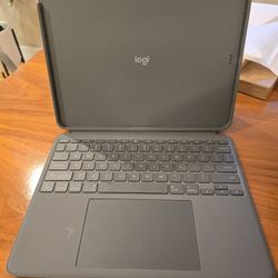 Logitech Combo Touch iPad Air 13 inch Case M2 (2024), iPad M3 & Air Keyboard Case with Kickstand - Gray