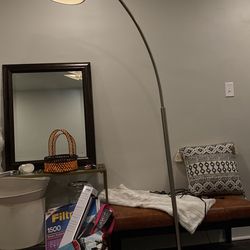 Silver Arc Lamp With Marble Base