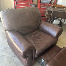 Brown Leather Reclining Chair
