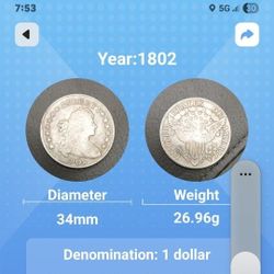 Rair 1802 Draped Bust Silver Dollar  $3000 OBO