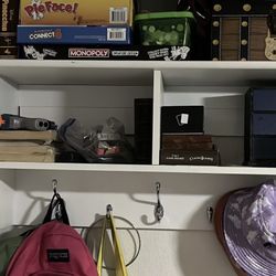  Wall Mounted Coat Rack With Two Cubbies 