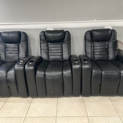 3 Recliner Chairs With Heated Seats And Massage