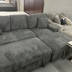 Sofa Sleeper With Lounger‼️✨Same Day Delivery 🚚 